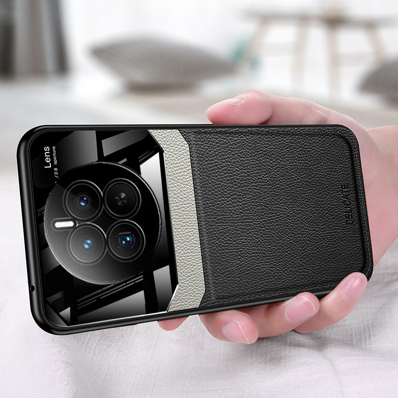 Realme 12 Pro+ Premium Leather Lens Protective Case