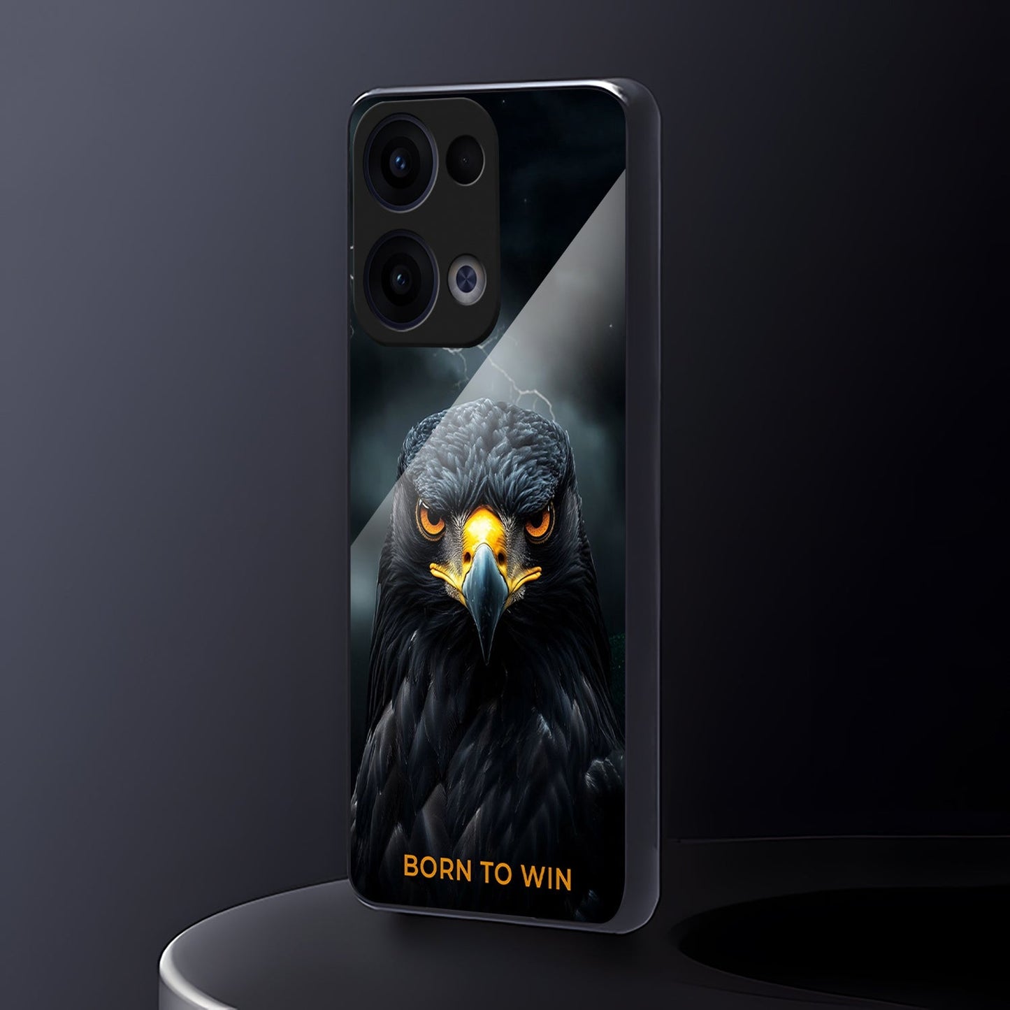Oppo Reno 13 5G Premium Acrylic Shockproof Glass Back Case (Eagle Eye)