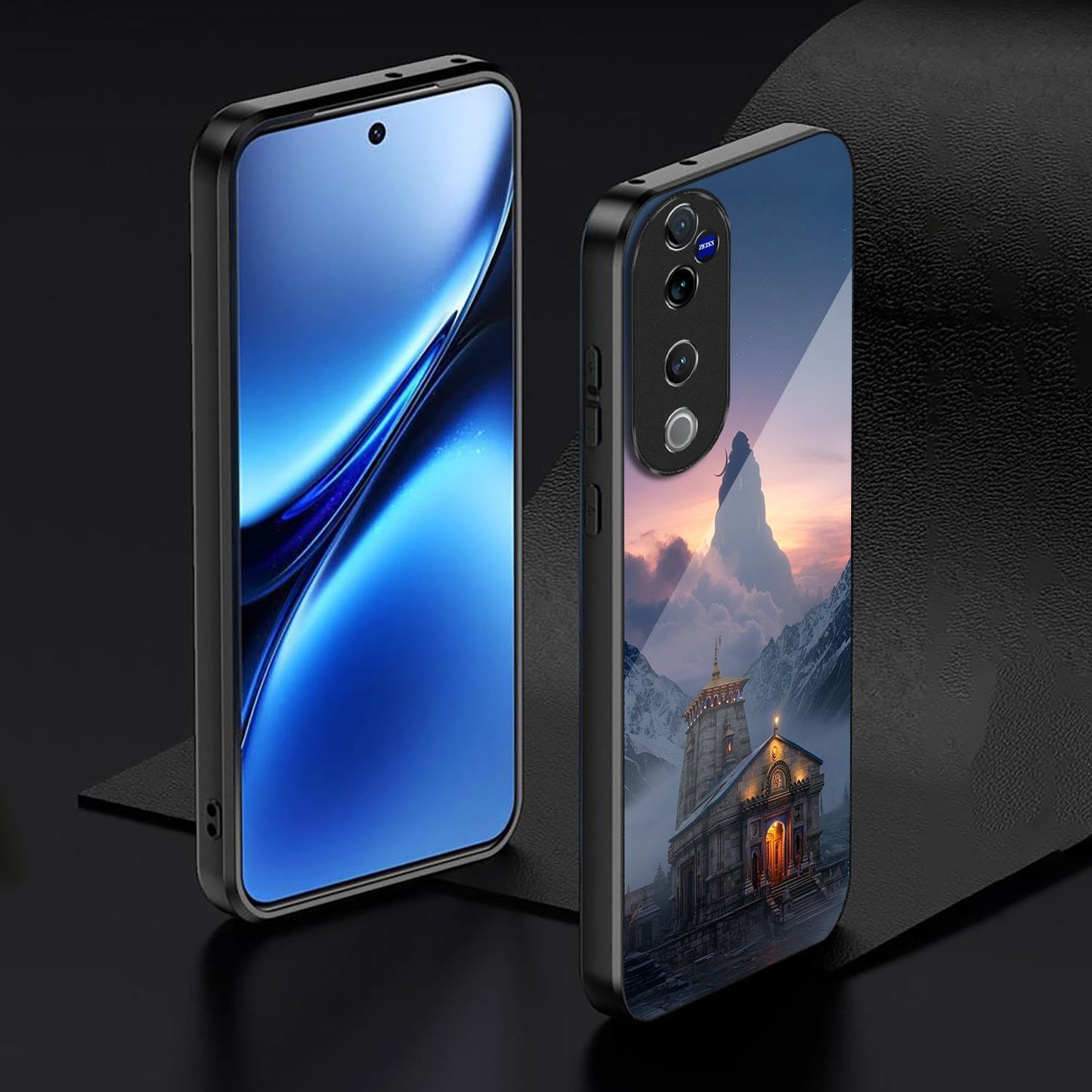 Vivo V40 Pro 5G Premium Acrylic Shockproof Glass Back Case (majestic temple)