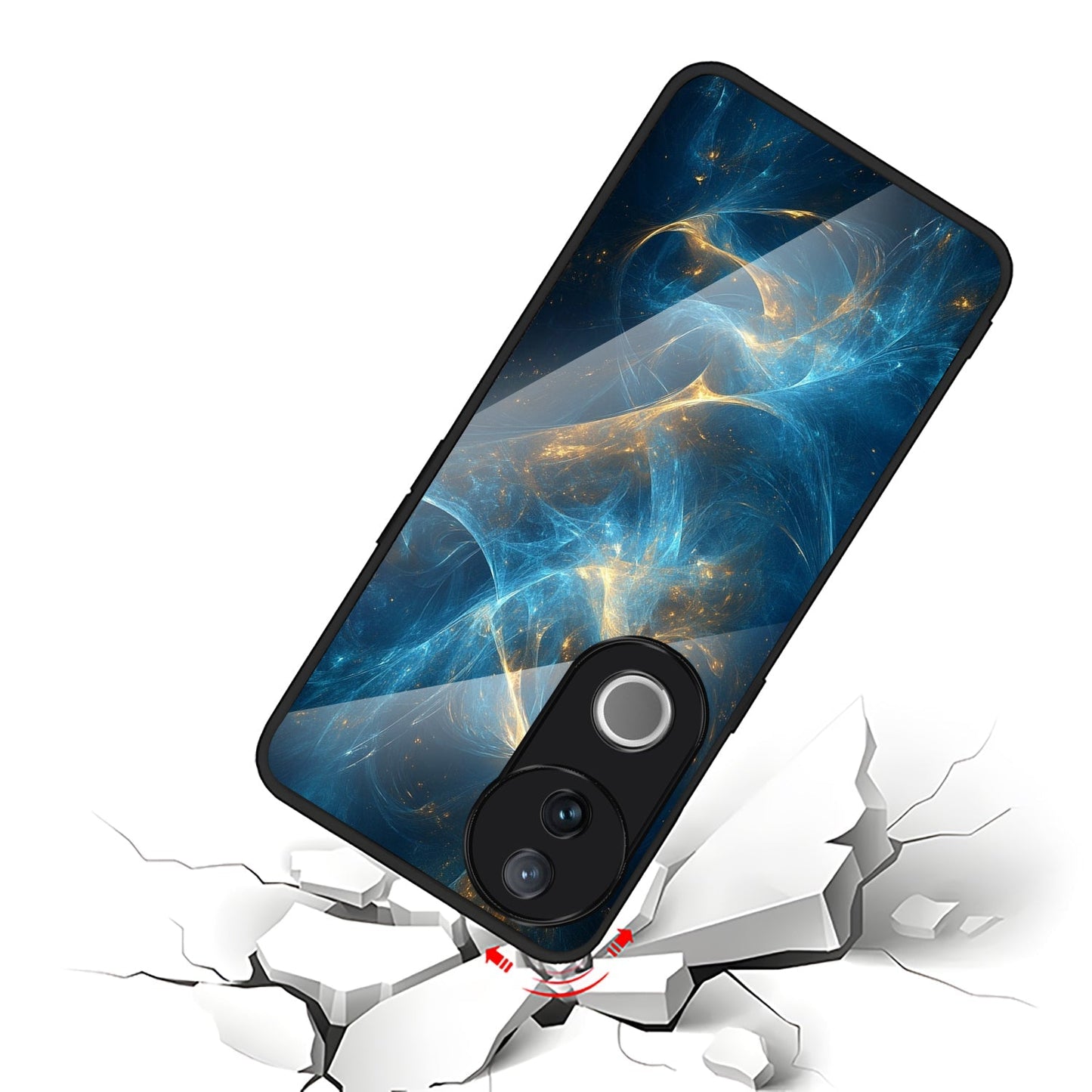 Vivo V50 5G Premium Acrylic Shockproof Glass Back Case (Infinity Case)