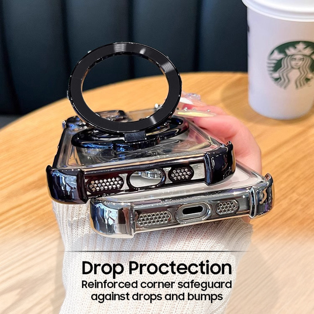 OPPO A3 Pro 5G Four Corner Airbags 100% Original Astro Money Magnet Rotating Dollar Case