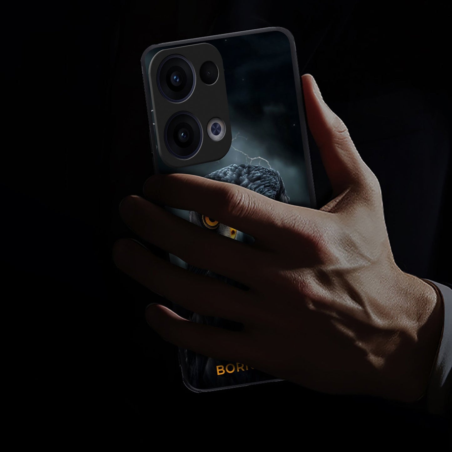 Oppo Reno 13 5G Premium Acrylic Shockproof Glass Back Case (Eagle Eye)