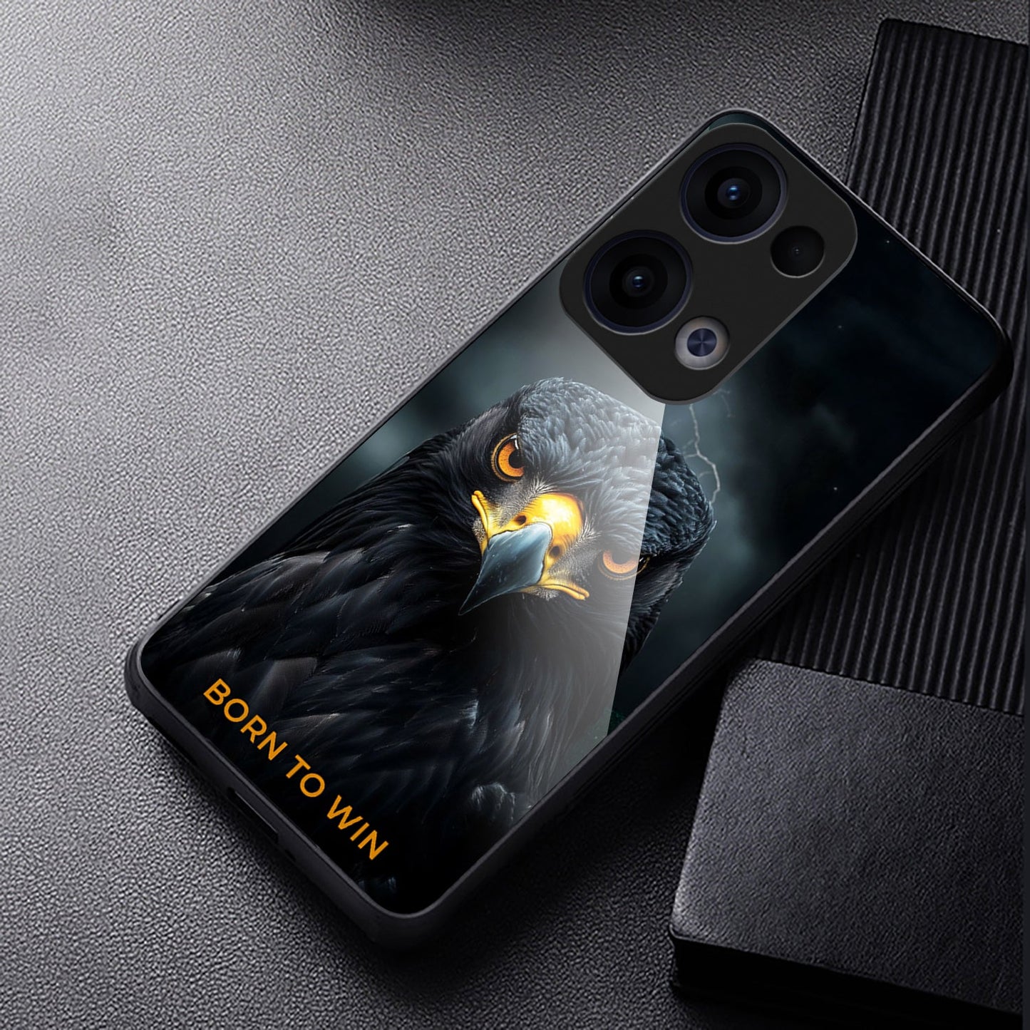 Oppo Reno 13 5G Premium Acrylic Shockproof Glass Back Case (Eagle Eye)