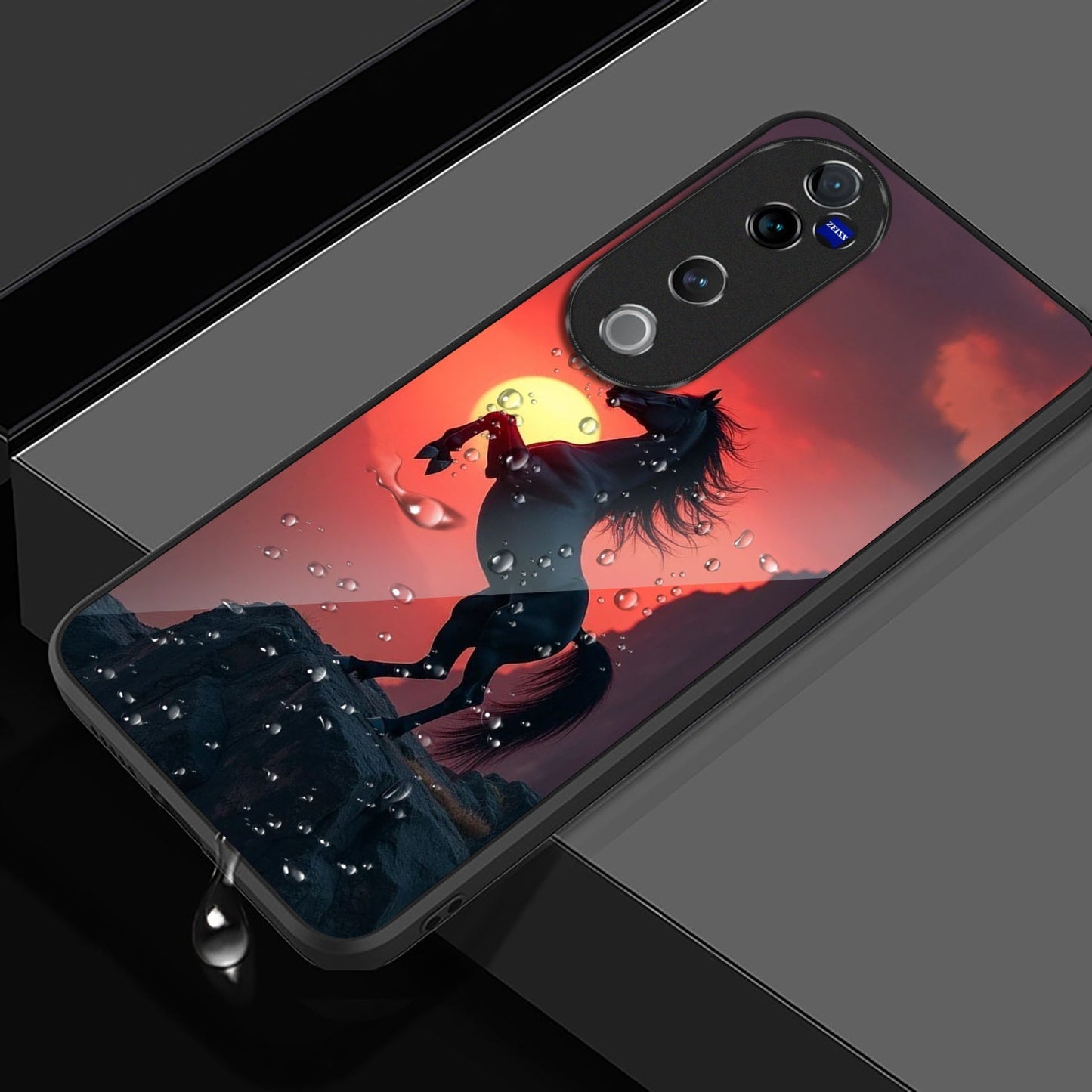 Vivo V40 Pro 5G Premium Acrylic Shockproof Glass Back Case (Untamed Glory)