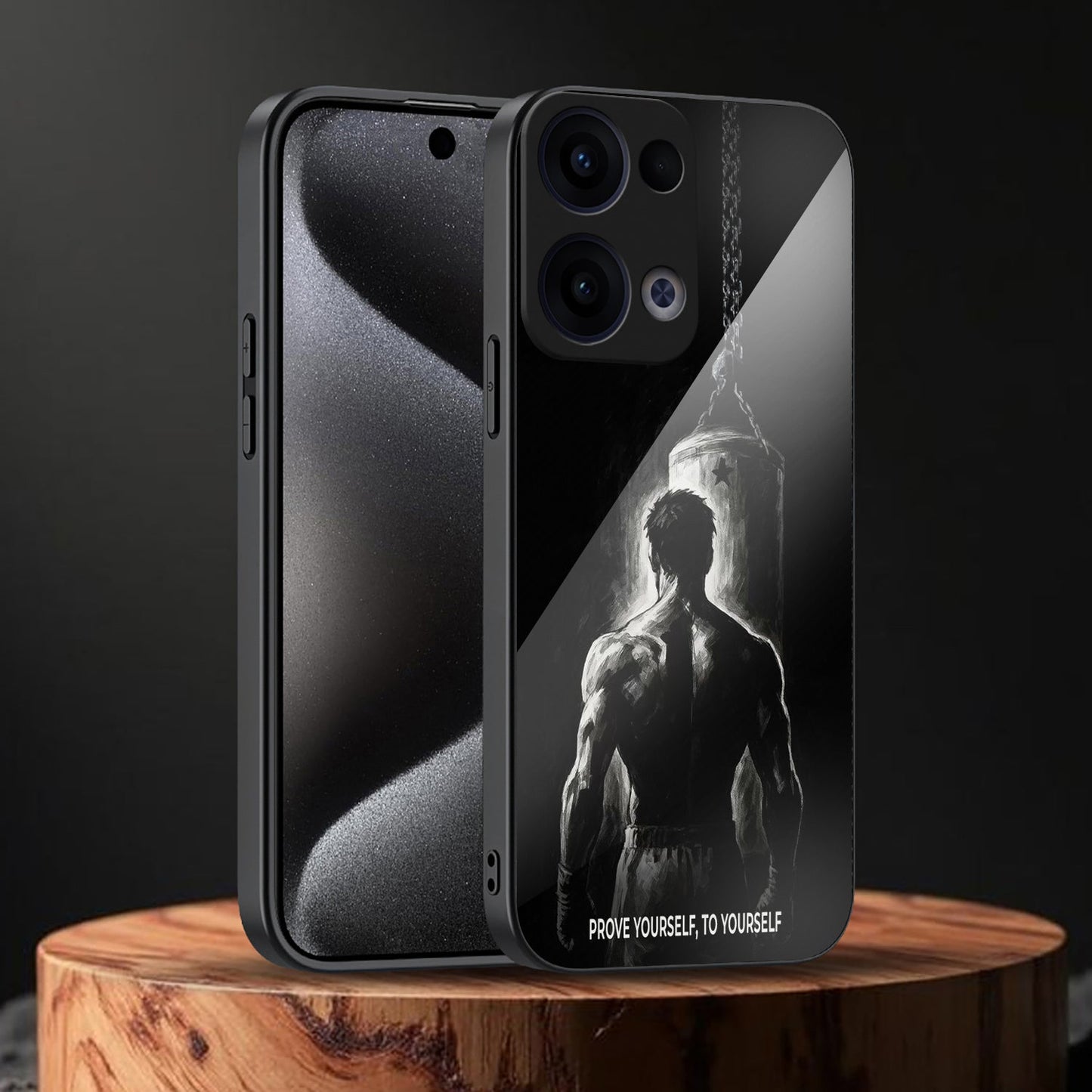 Oppo Reno 13 5G Premium Acrylic Shockproof Glass Back Case (Iron Spirit)