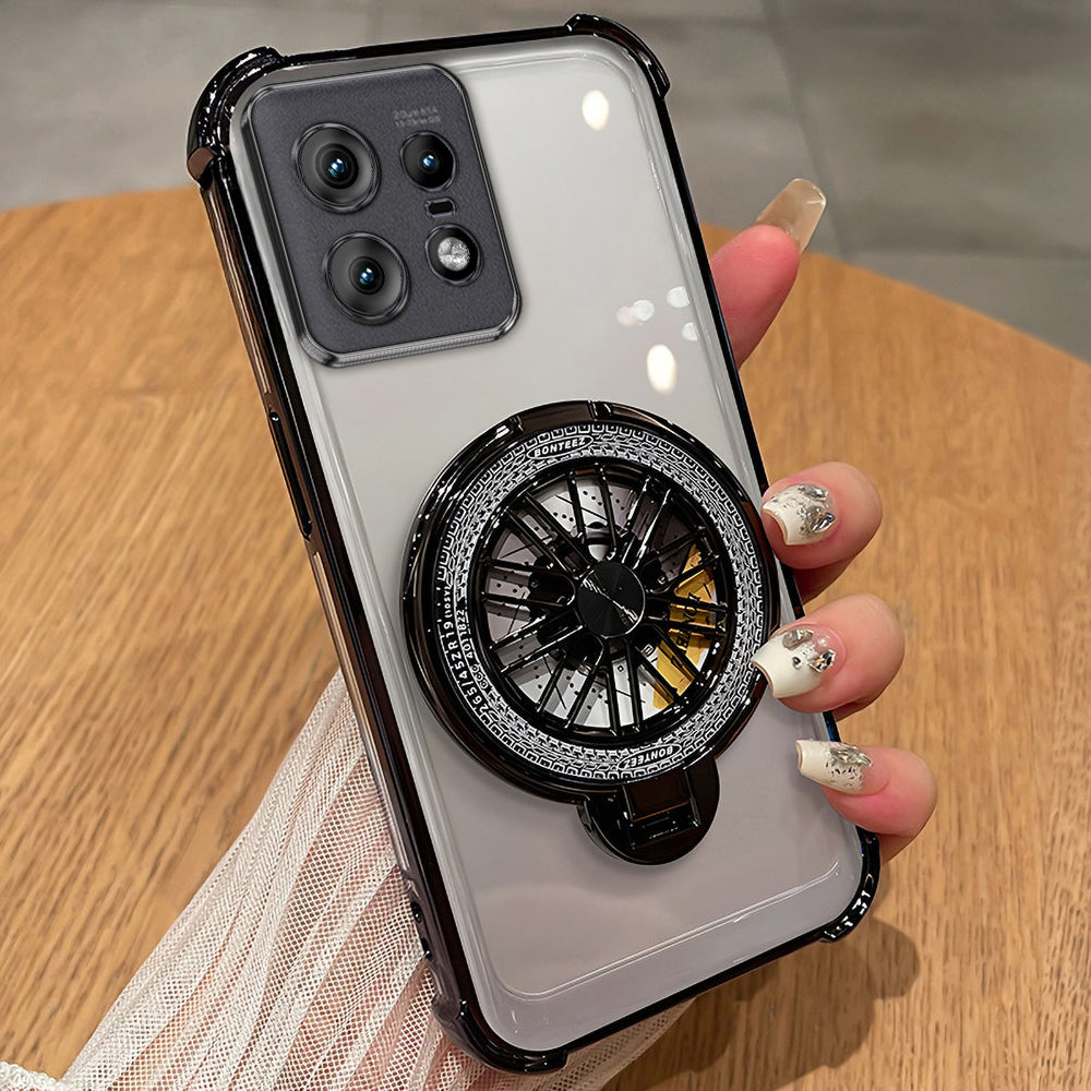 Motorola Edge 50 Pro 5G Premium Stress Buster Wheel Rotating Shockproof Airbags Case