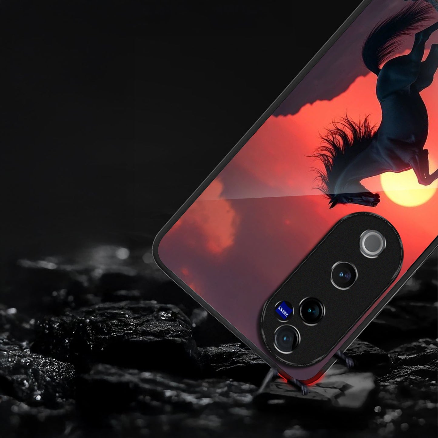 Vivo V40 Pro 5G Premium Acrylic Shockproof Glass Back Case (Untamed Glory)