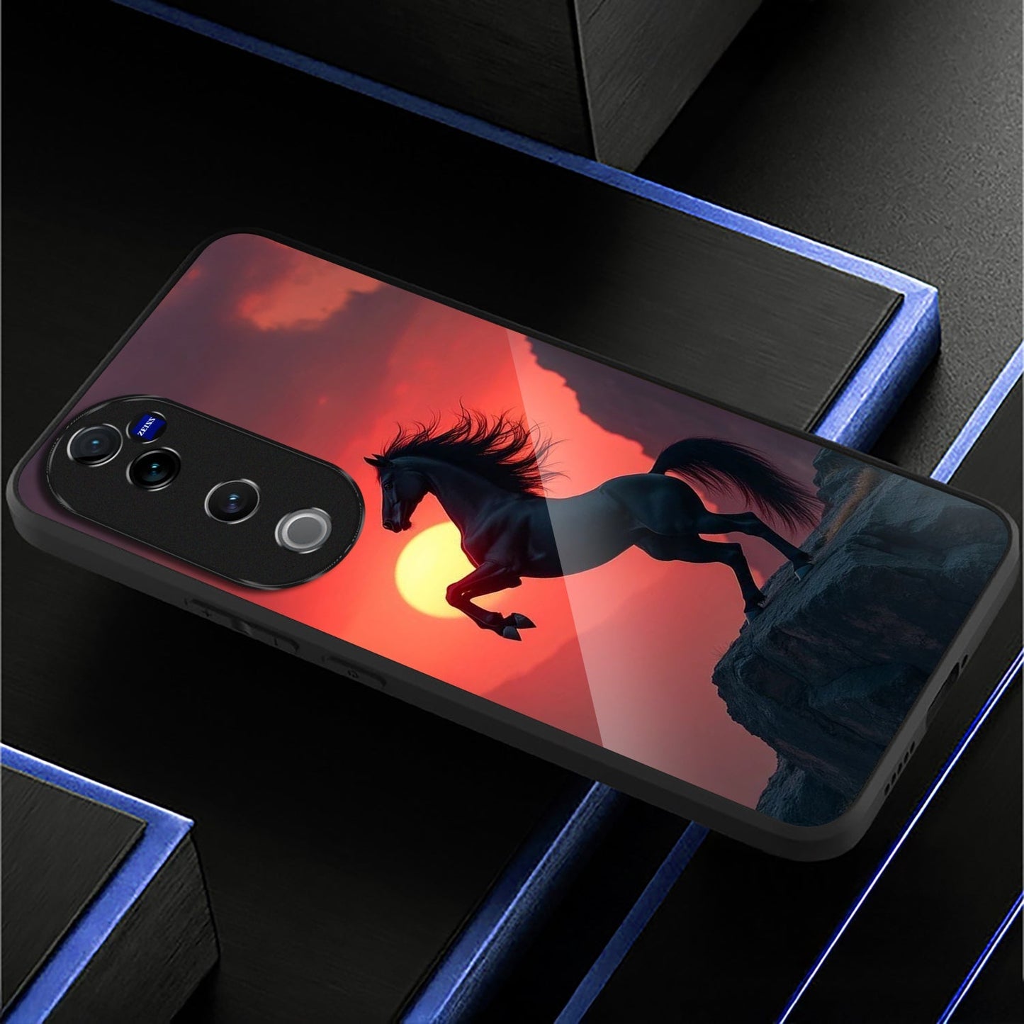 Vivo V40 Pro 5G Premium Acrylic Shockproof Glass Back Case (Untamed Glory)