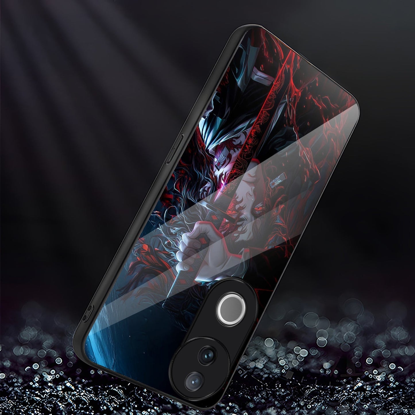 Vivo V50 5G Premium Acrylic Shockproof Glass Back Case (Shadow Blade)