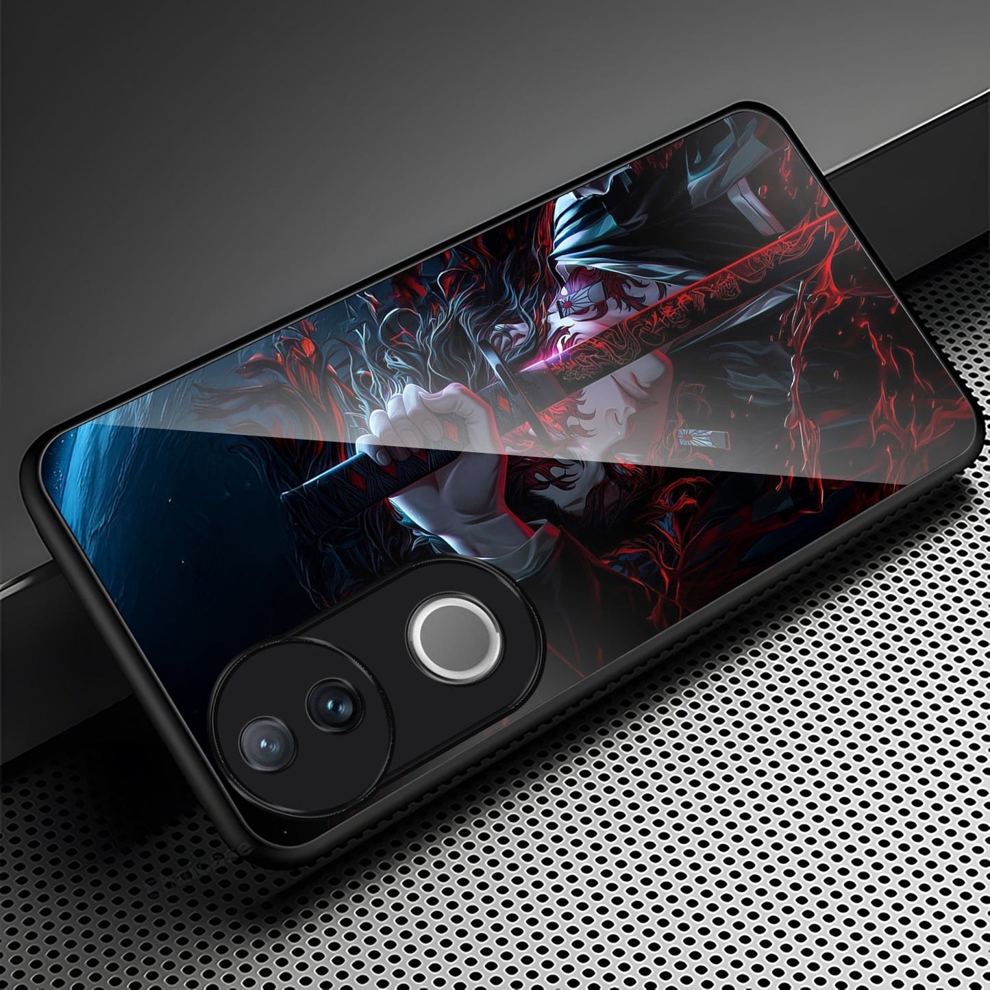 Vivo V50 5G Premium Acrylic Shockproof Glass Back Case (Shadow Blade)