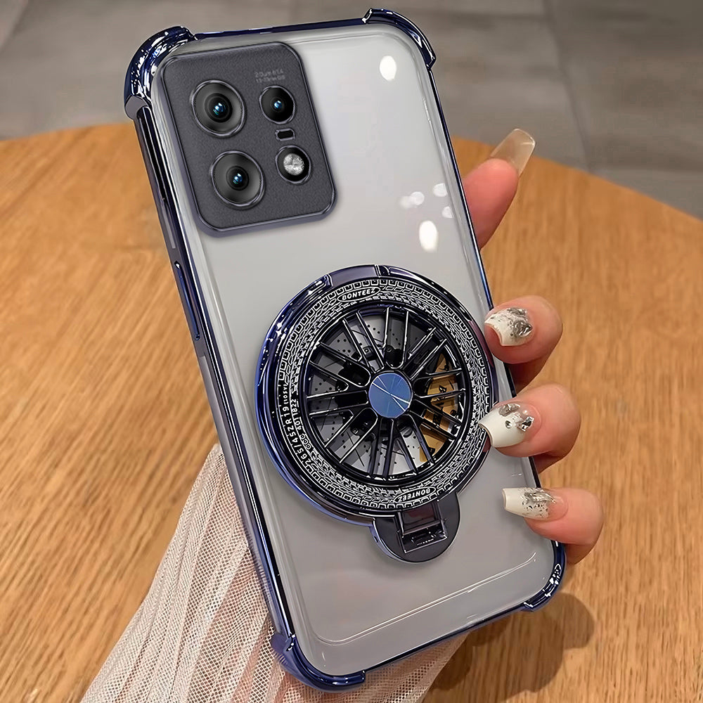 Motorola Edge 50 Pro 5G Premium Stress Buster Wheel Rotating Shockproof Airbags Case