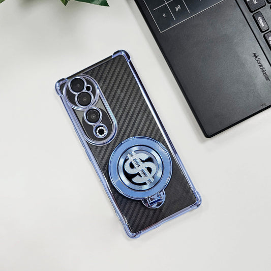 Vivo V40 Pro 5G Premium Carbon Fiber Shockproof Airbags Dollar Rotating Case