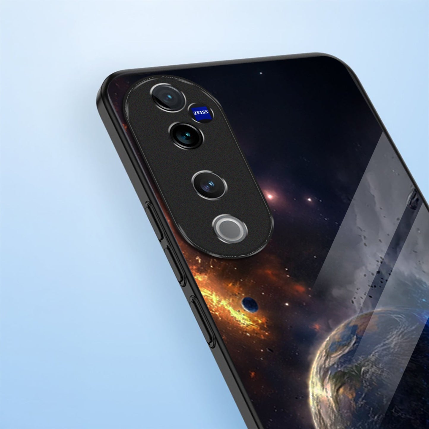 Vivo V40 Pro 5G Premium Acrylic Shockproof Glass Back Case (Universe)
