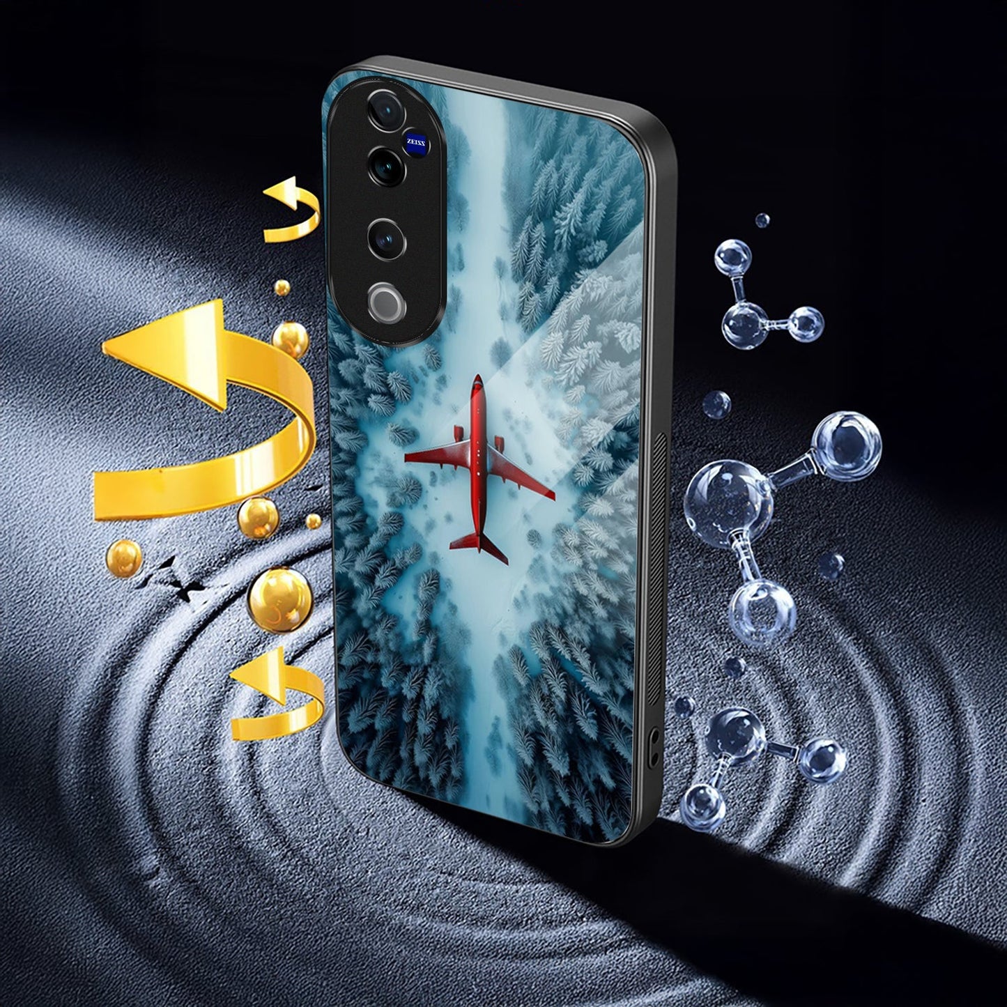 Vivo V40 Pro 5G Premium Acrylic Shockproof Glass Back Case (FrostFlight)