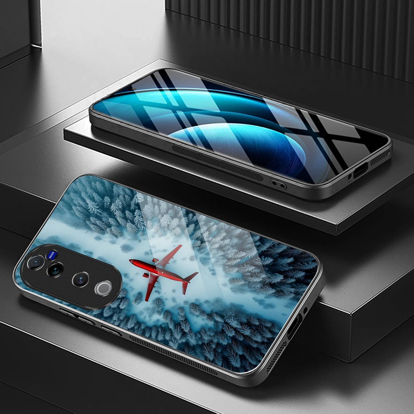 Vivo V40 Pro 5G Premium Acrylic Shockproof Glass Back Case (FrostFlight)