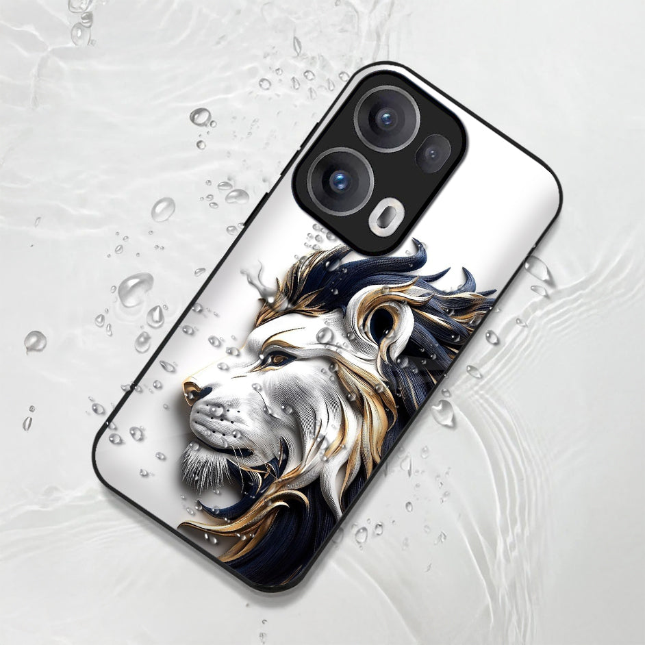 Oppo Reno13 5G Premium Acrylic Shockproof Glass Back Case ( King’s Flow)