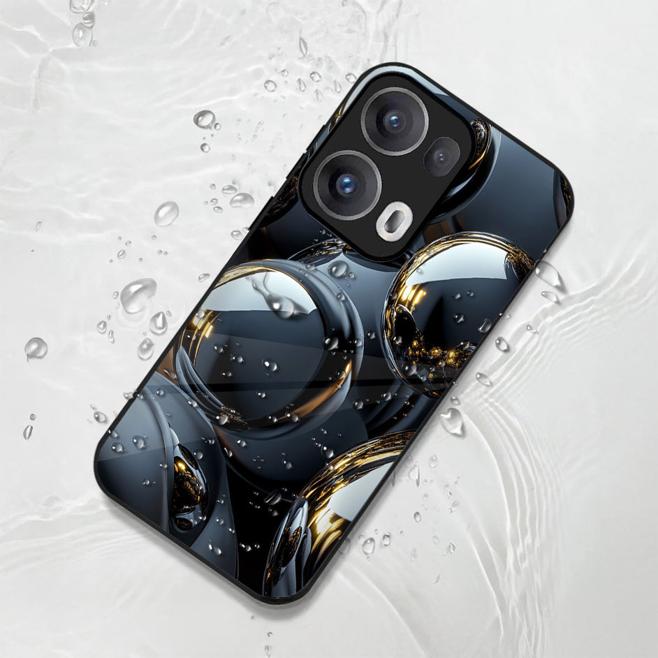 Oppo Reno13 5G Premium Acrylic Shockproof Glass Back Case (Orbital Elegance)
