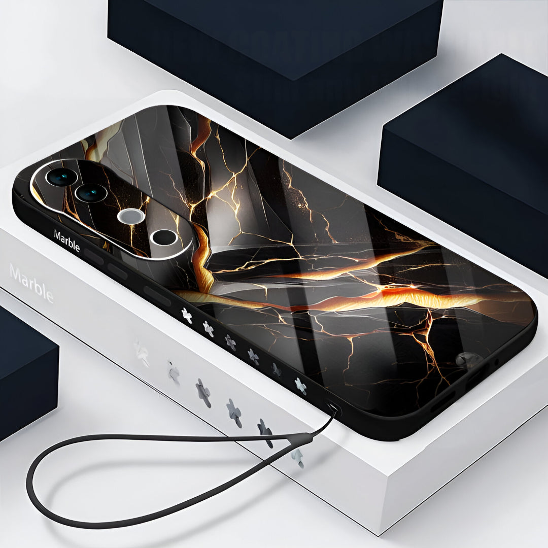 Vivo V40 Pro 5G Premium Acrylic Shockproof Glass Back Case (Galaxy)