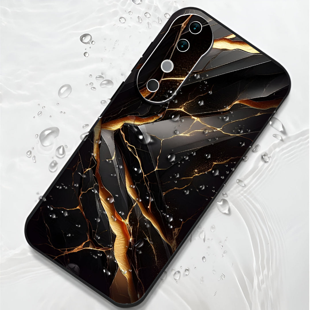 Vivo V40 Pro 5G Premium Acrylic Shockproof Glass Back Case (Galaxy)