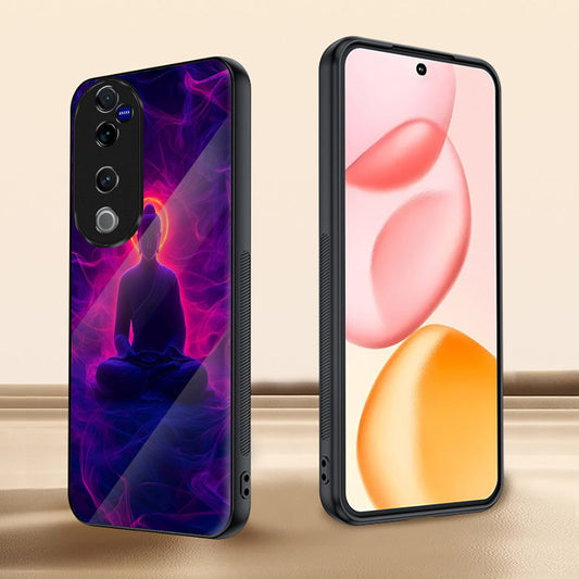Vivo V40 Pro 5G Premium Acrylic Shockproof Glass Back Case (Zen Aura)