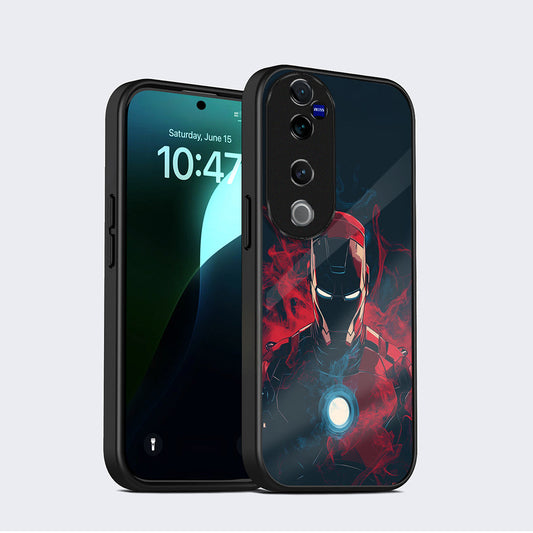 Vivo V40 Pro 5G Premium Acrylic Shockproof Glass Back Case (Ironman)