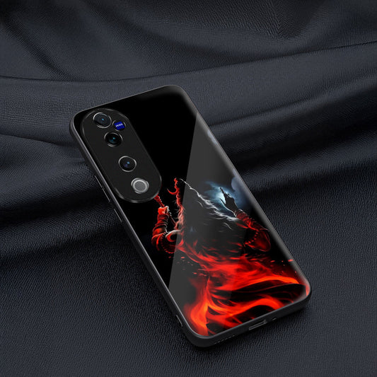 Vivo V40 Pro 5G Premium Acrylic Shockproof Glass Back Case (Shiva Storm)