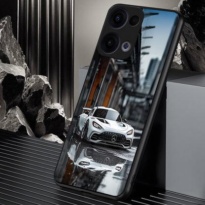 Oppo Reno 13 5G Premium Acrylic Shockproof Glass Back Case (Race Storm)