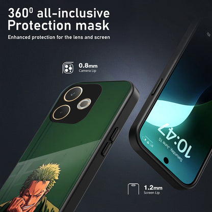 Oppo A5 Pro 5G Premium Acrylic Shockproof Glass Back Case (Roronoa Zoro)