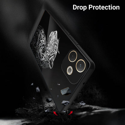 Oppo A5 Pro 5G Premium Acrylic Shockproof Glass Back Case (Tribal Panther)