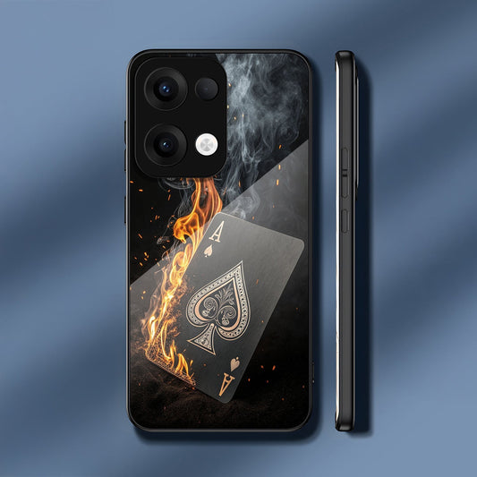 Oppo Reno 13 5G Premium Acrylic Shockproof Glass Back Case (Ace)