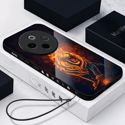 Vivo T4 5G Premium Acrylic Shockproof Glass Back Case (King of Cosmos)