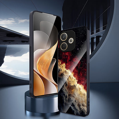 Oppo A5 Pro 5G Premium Acrylic Shockproof Glass Back Case (Crimson Cloud)