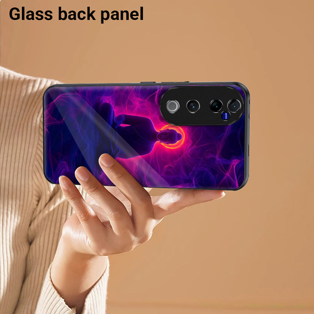 Vivo V40 Pro 5G Premium Acrylic Shockproof Glass Back Case (Zen Aura)
