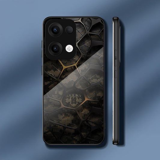 Oppo Reno 13 5G Premium Acrylic Shockproof Glass Back Case (Lucky 13)