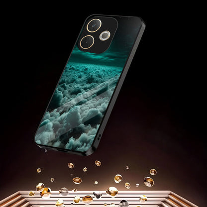 Oppo A5 Pro 5G Premium Acrylic Shockproof Glass Back Case (Mystic Horizon)