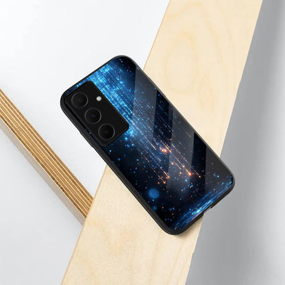 Samsung Galaxy A56 Premium Acrylic Shockproof Glass Back Case (Digital Galaxy)