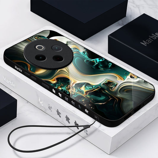 Vivo T4 5G Premium Acrylic Shockproof Glass Back Case (Ocean Ember)