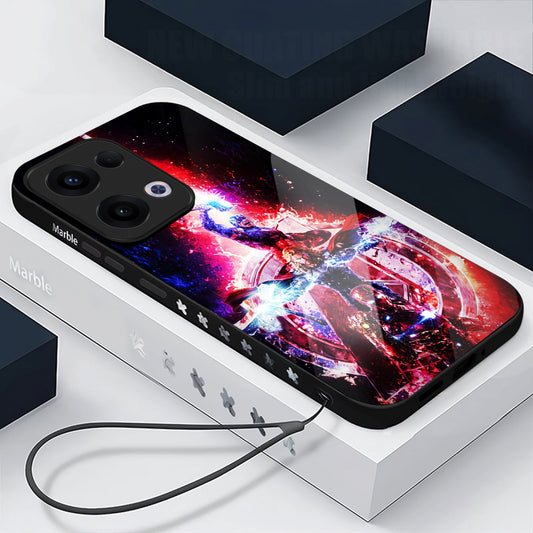 Oppo Reno 13 5G Premium Acrylic Shockproof Glass Back Case (Infinity Blaster)
