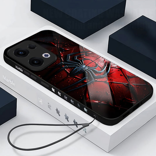 Oppo Reno 13 5G Premium Acrylic Shockproof Glass Back Case (Spider Armor)