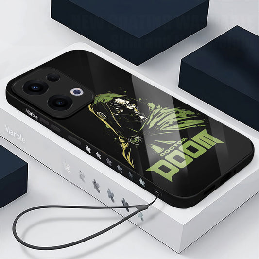 Oppo Reno 13 5G Premium Acrylic Shockproof Glass Back Case (Doctor Doom)