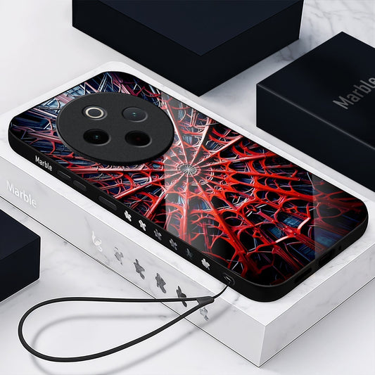 Vivo T4 5G Premium Acrylic Shockproof Glass Back Case (Spider Vault)