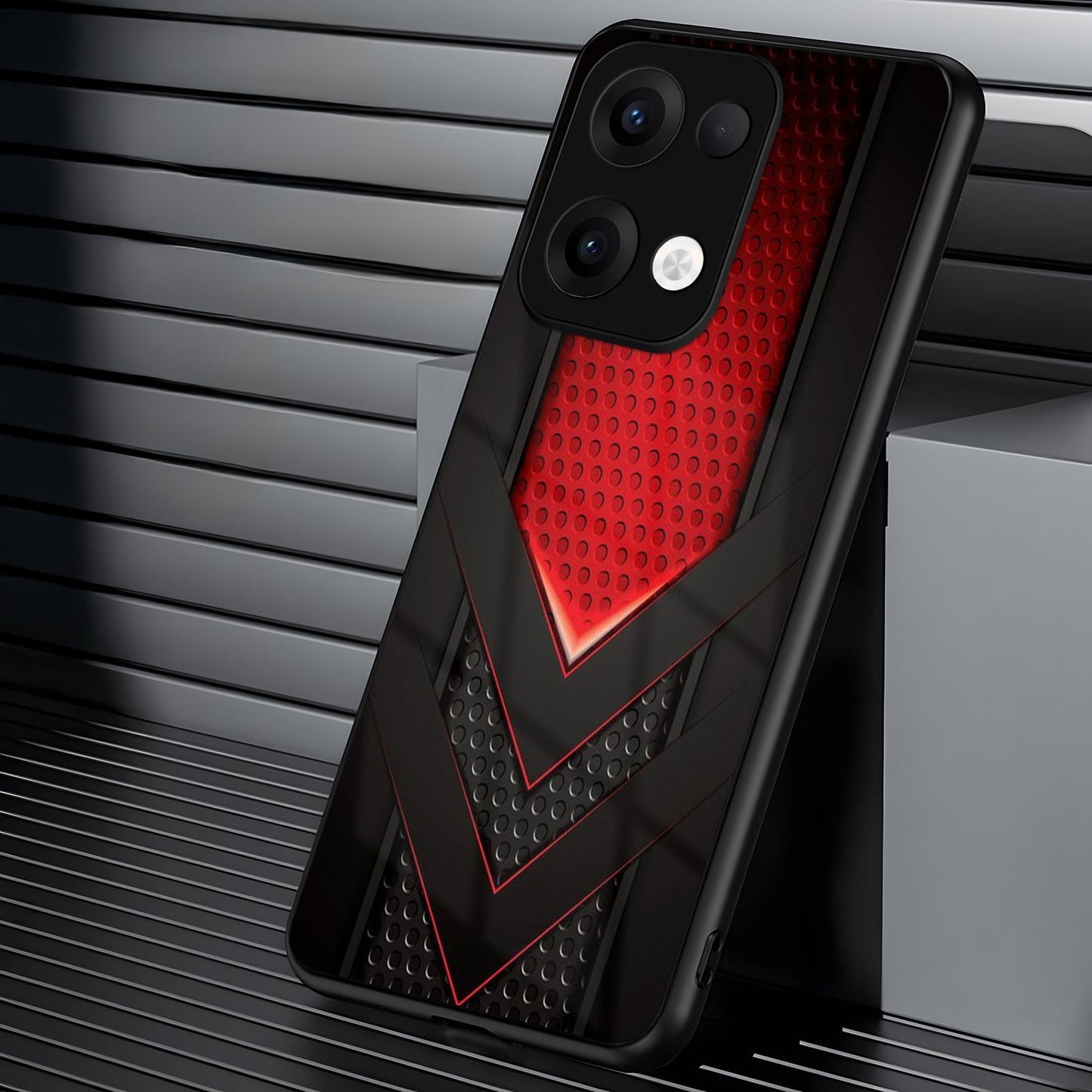 Oppo Reno 13 5G Premium Acrylic Shockproof Glass Back Case (V-Strike)
