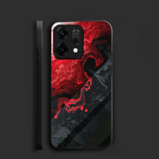 Oppo Reno 14 5G Premium Acrylic Shockproof Glass Back Case (Crimson Surge)
