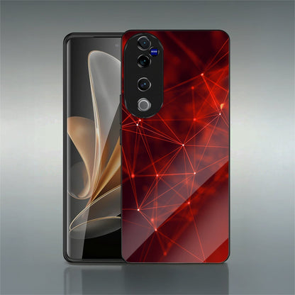 Vivo V40 Pro 5G Premium Acrylic Shockproof Glass Back Case (Scarlet Circuit)