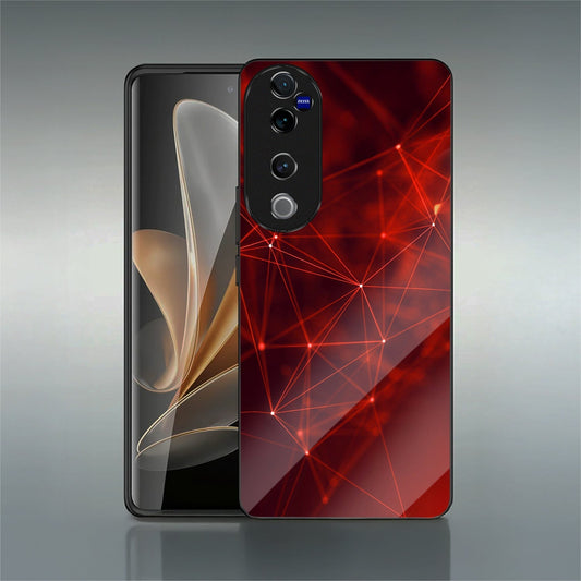 Vivo V40 Pro 5G Premium Acrylic Shockproof Glass Back Case (Scarlet Circuit)
