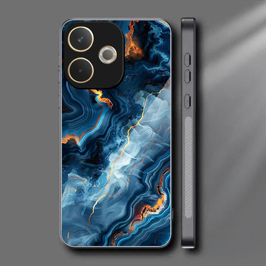 Oppo A5 Pro 5G Premium Acrylic Shockproof Glass Back Case (Crystal Abyss)