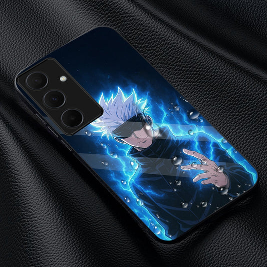 Samsung Galaxy A36 Premium Acrylic Shockproof Glass Back Case (Electric Aura)