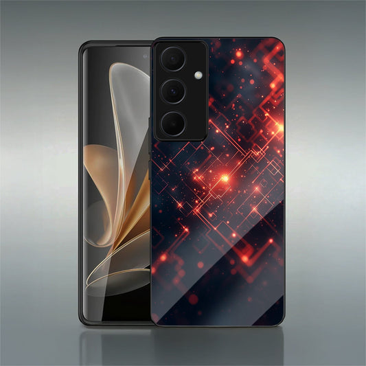 Samsung Galaxy A36 Premium Acrylic Shockproof Glass Back Case (Fire Circuit)