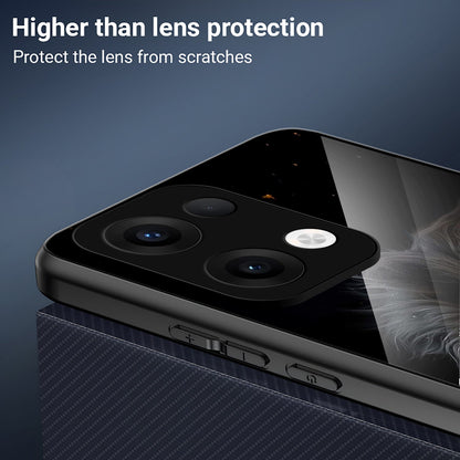 Oppo Reno 13 5G Premium Acrylic Shockproof Glass Back Case (Black Lion)