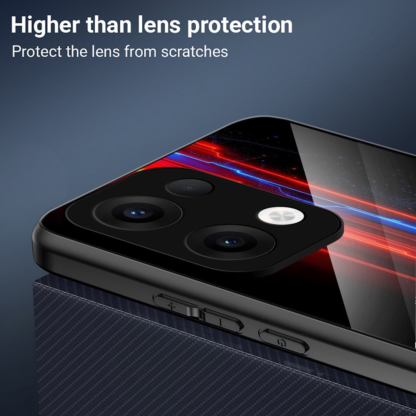 Oppo Reno 13 5G Premium Acrylic Shockproof Glass Back Case (IonFlare)